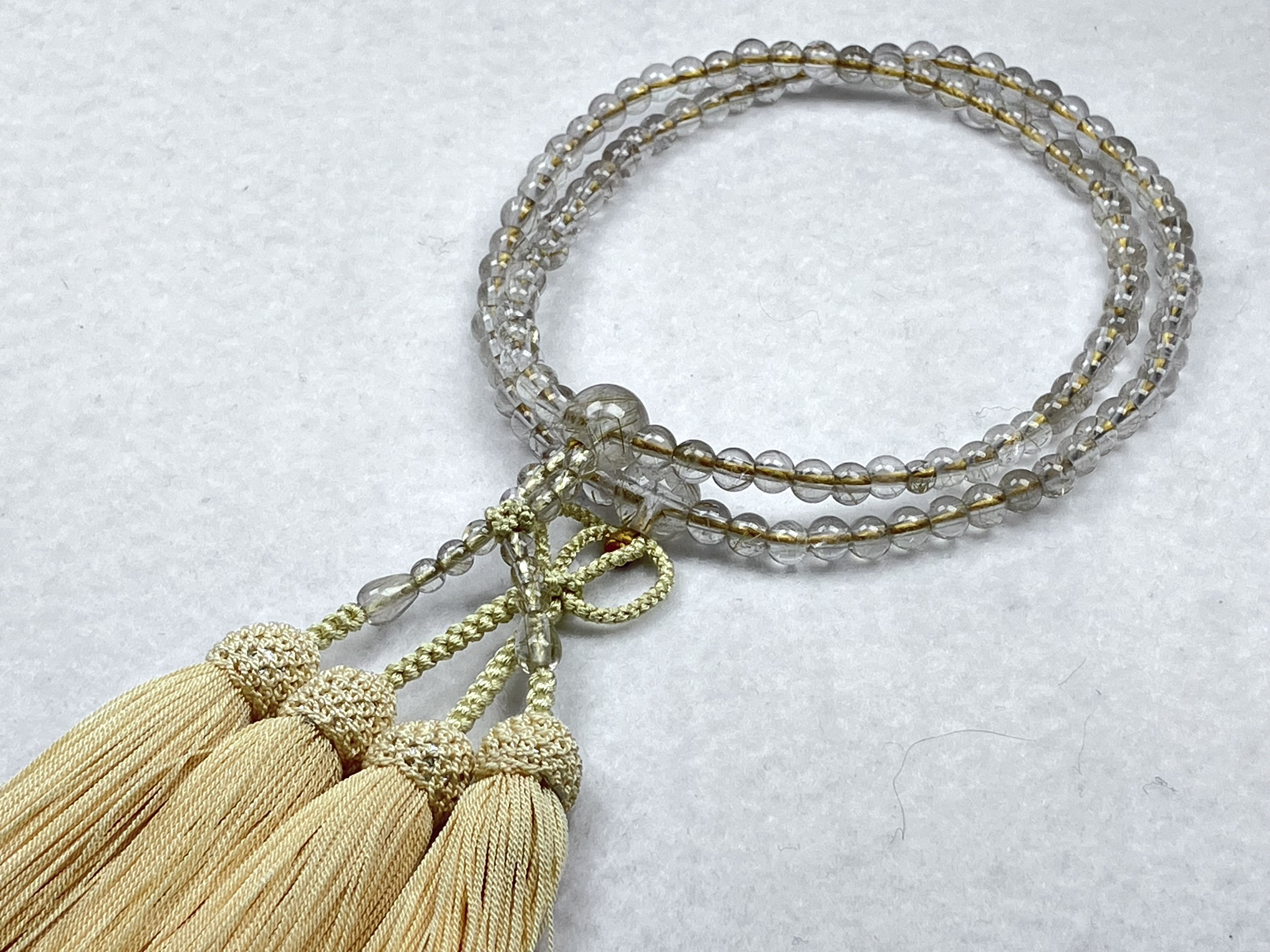 ルチルクォーツ　８寸門徒　正絹頭房　浄土真宗