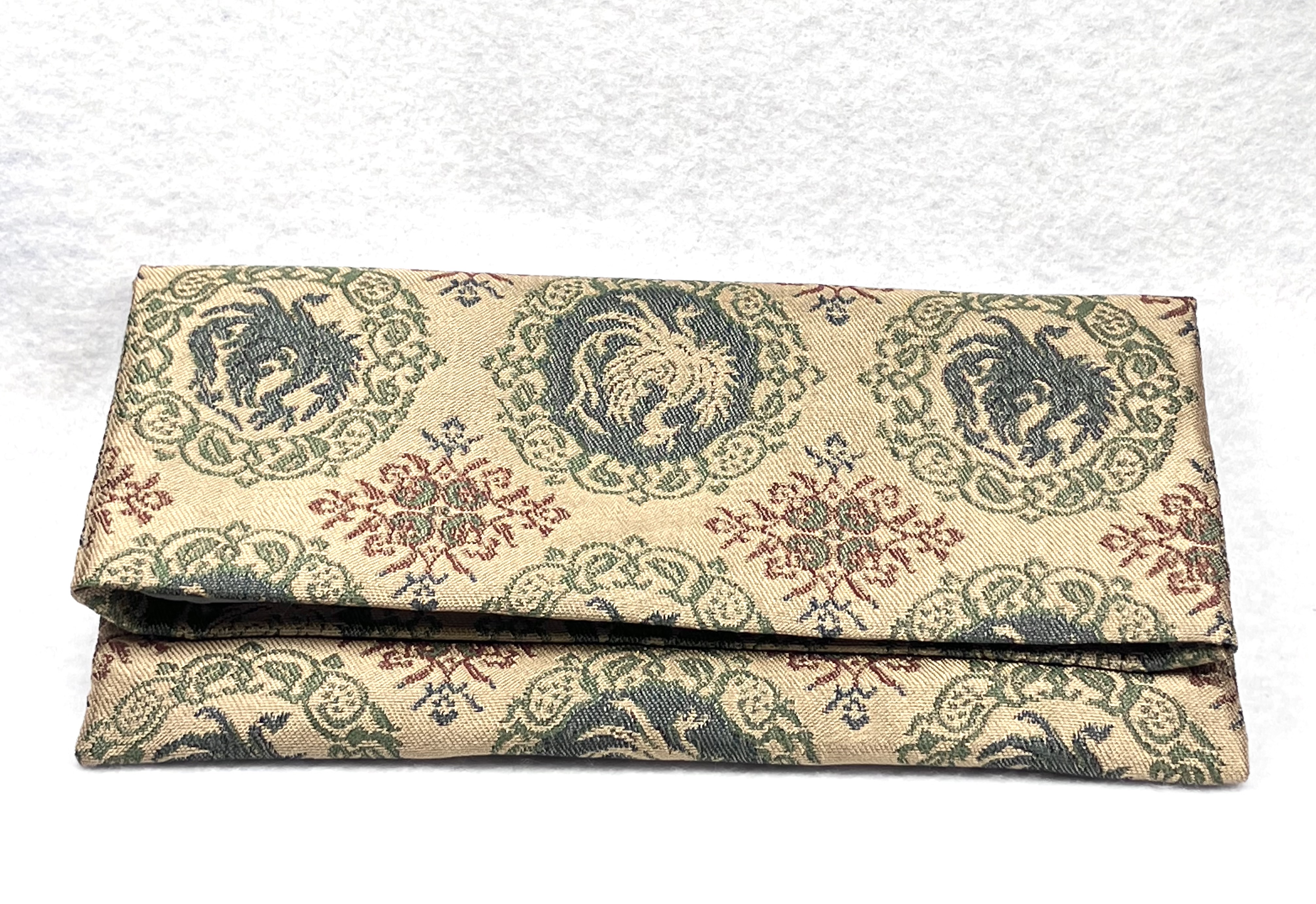 念珠袋　筒型　円紋鳳凰