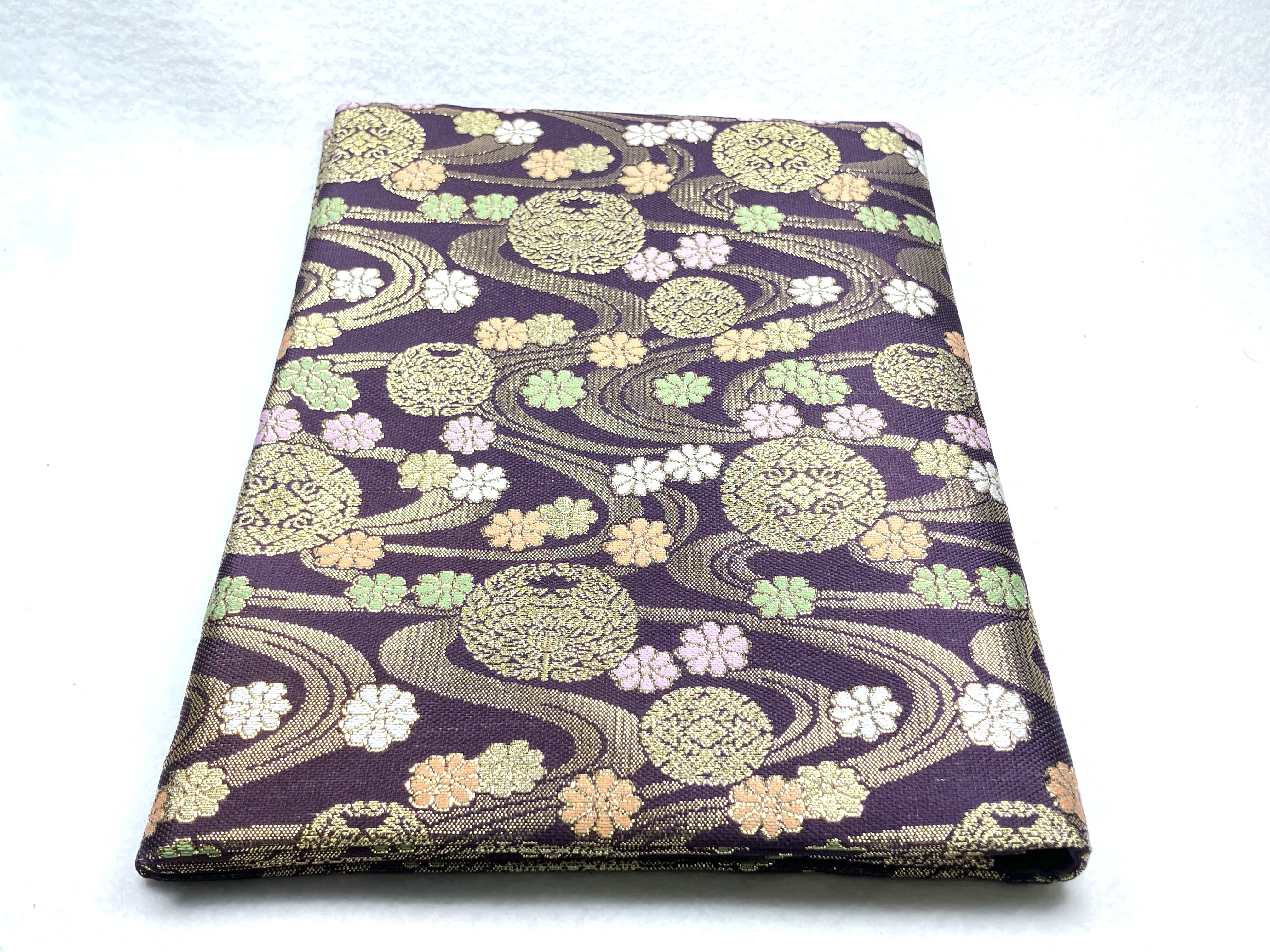 経本・念珠両袋　大（8寸）　流水東紋　エンジ