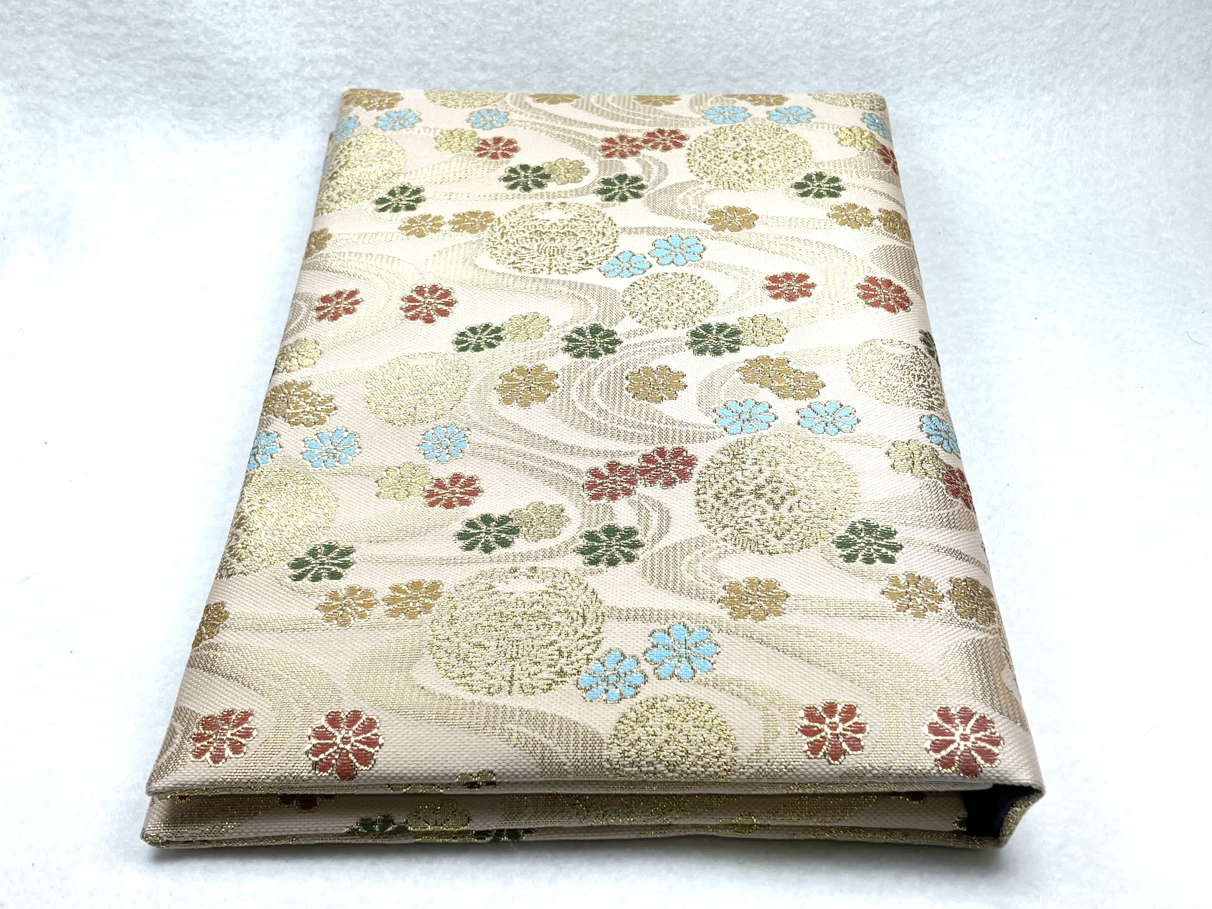 経本・念珠両袋　大（8寸）　流水東紋　白茶