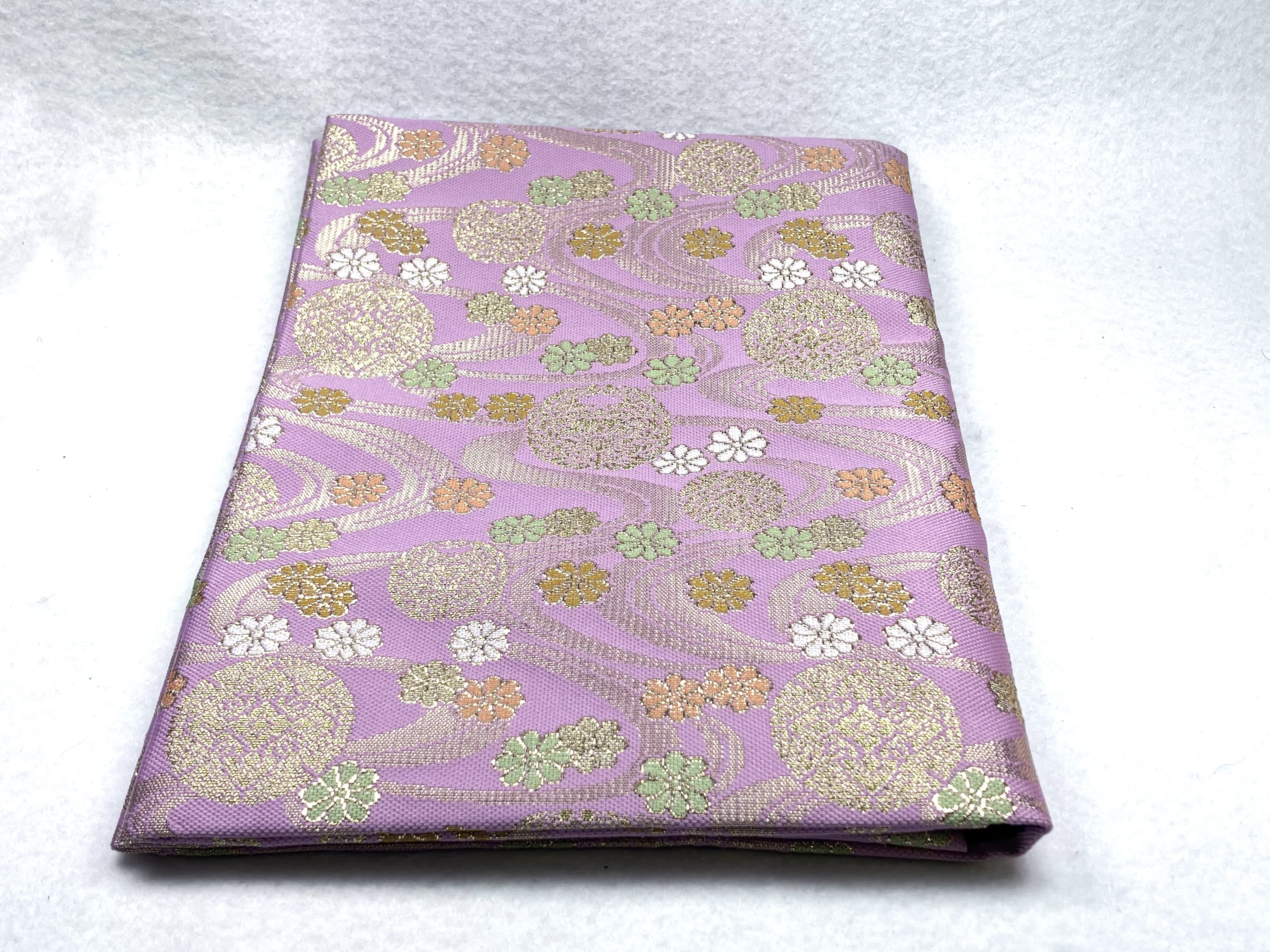 経本・念珠両袋　大（8寸）　流水東紋　ピンク