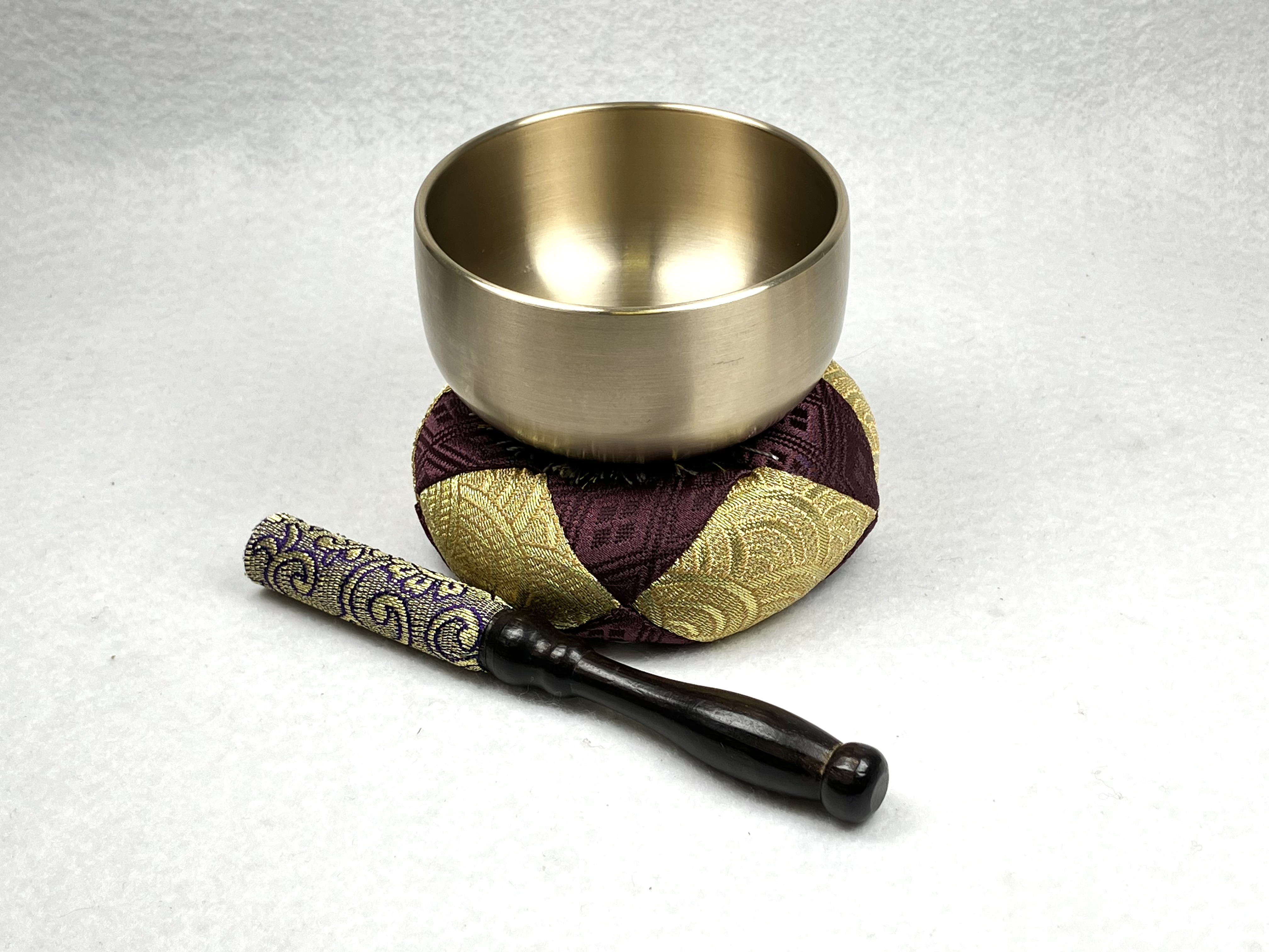 おりんセット　2.5寸　紫