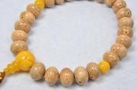 海南島星月菩提樹蜜柑24玉 乳琥珀仕立て